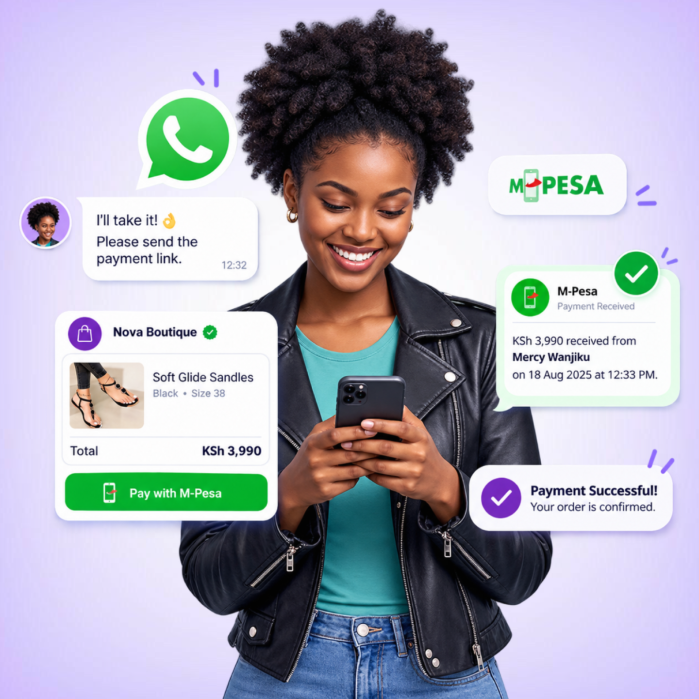 How in-chat payment close works